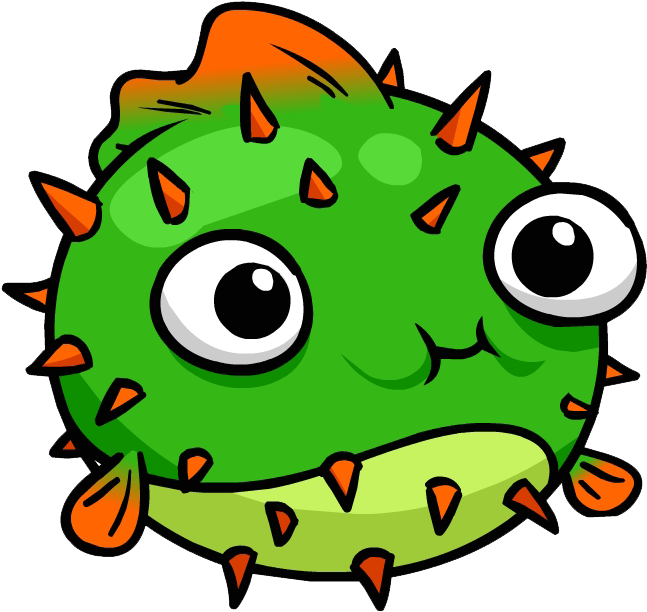 Puffer Fish Pin Logo - Clipart Pufferfish (865x662), Png Download