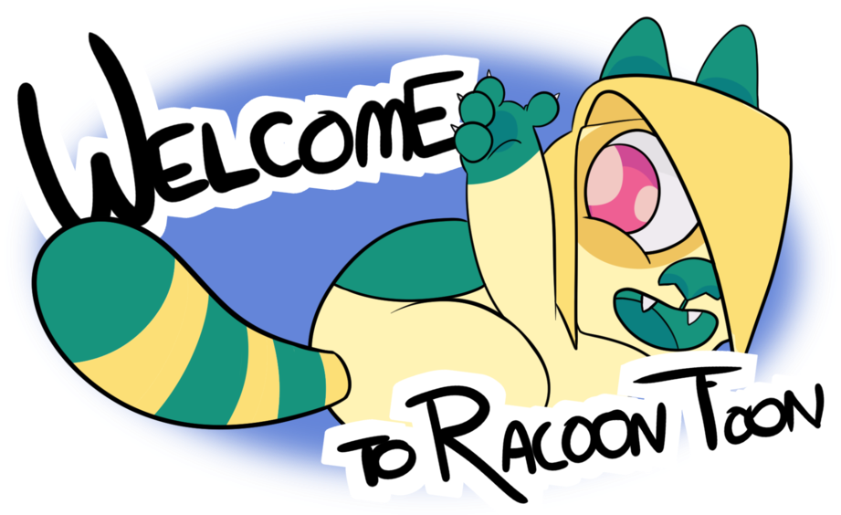 Racoon Toon Welcome Banner (1000x563), Png Download