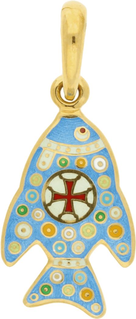 Christian Russian Orthodox Silver Enamaled Pendant - Silver (1250x1250), Png Download