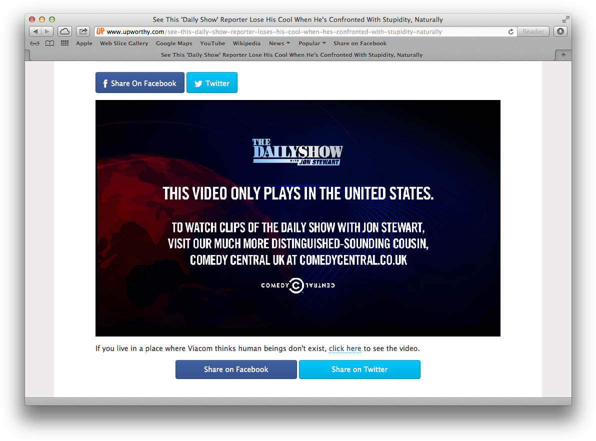 As You Can See, The Embedded Content Is Inaccessible - Daily Show (1207x897), Png Download