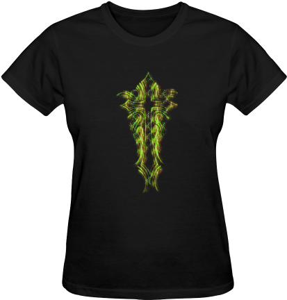 Cross Green Lightning Sunny Women's T-shirt - Danny Devito Jeff Goldblum (500x500), Png Download