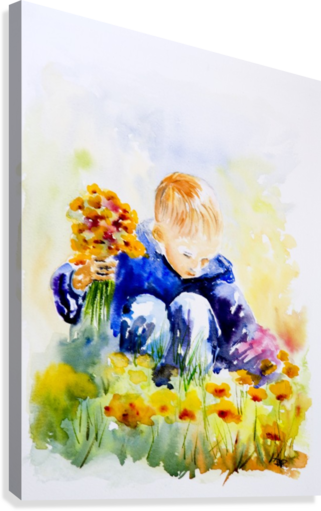 Flowers For Mommy Canvas Print - Watercolor Paint (321x511), Png Download