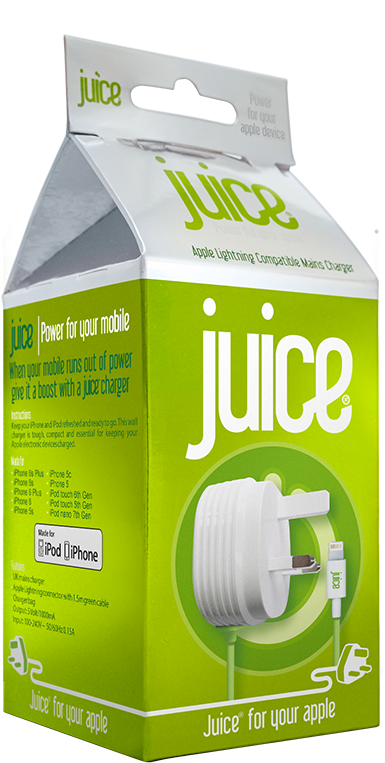 Juice<sup>®</sup> Apple Lightning Mains Charger - Juice Apple 30 Pin To Usb Charger Ods - Green (800x800), Png Download