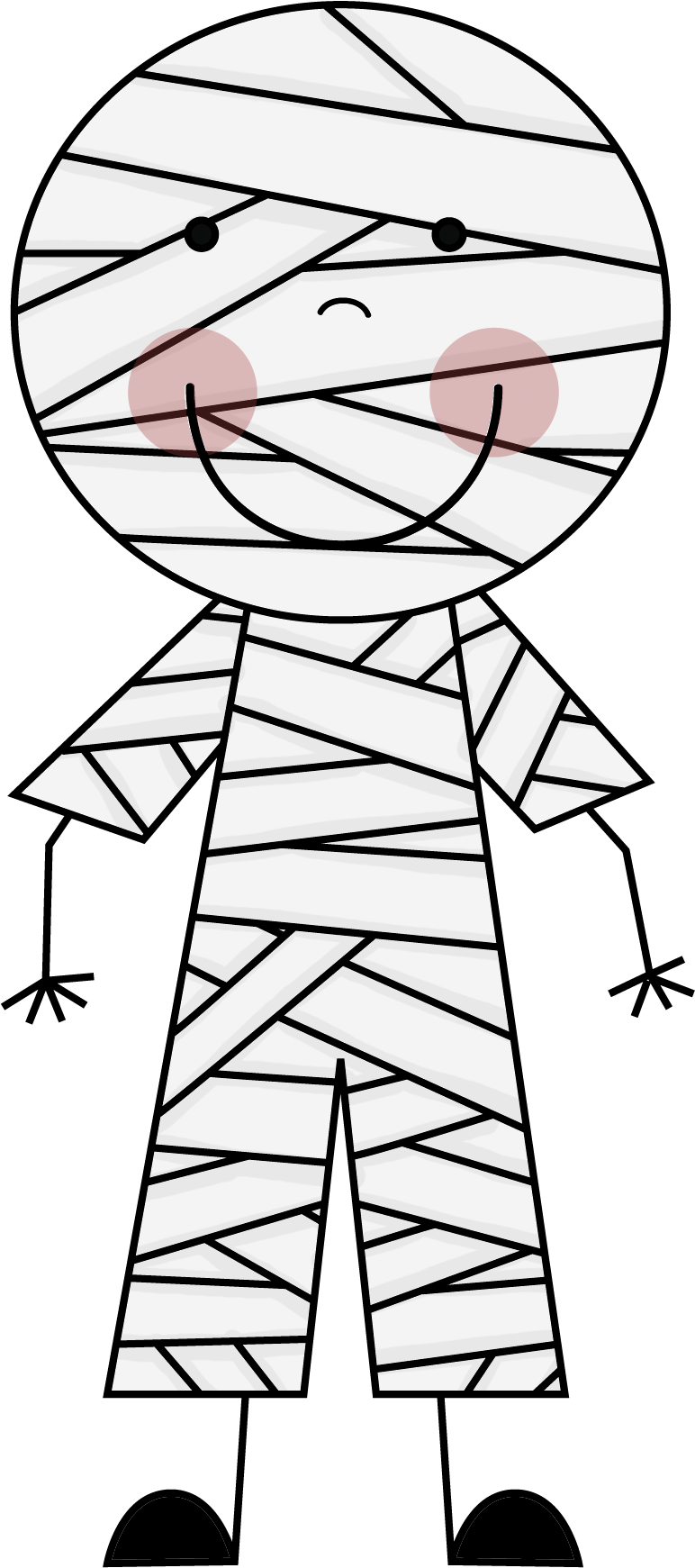 Mummy - Line Art (771x1754), Png Download