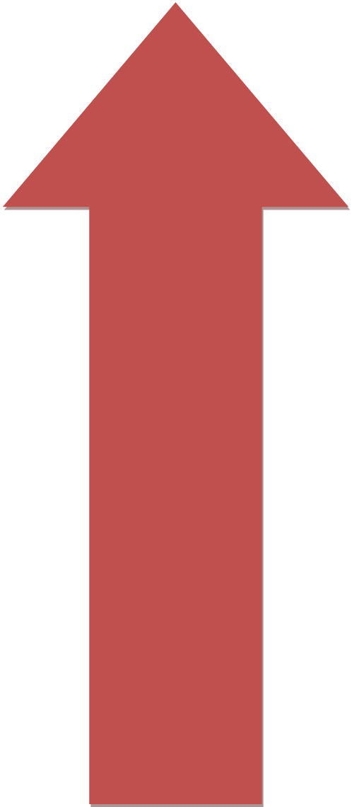 Red Upwards Arrow - ↑ Png (498x1140), Png Download