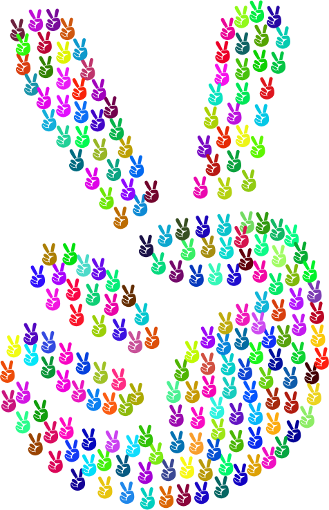 Medium Image - Hand Signal Peace Sign Images Free Clip Art (476x738), Png Download