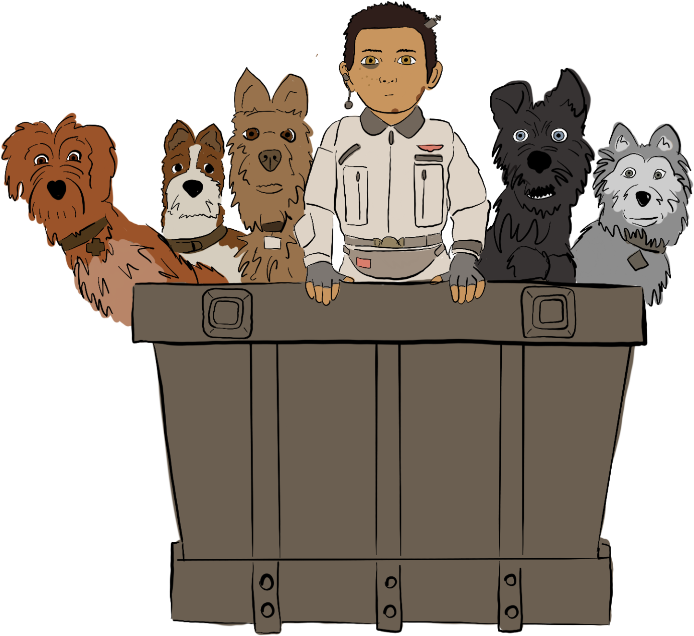 'isle Of Dogs' Thrives With Wes Anderson's Style - Illustration Isle Of Dogs (1440x1440), Png Download