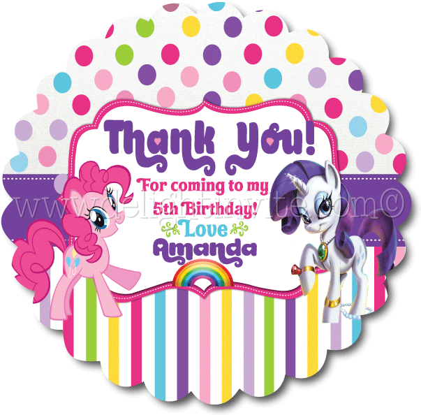 My Little Pony Birthday Favor Tag - My Little Pony Birthday Giveaways (612x612), Png Download