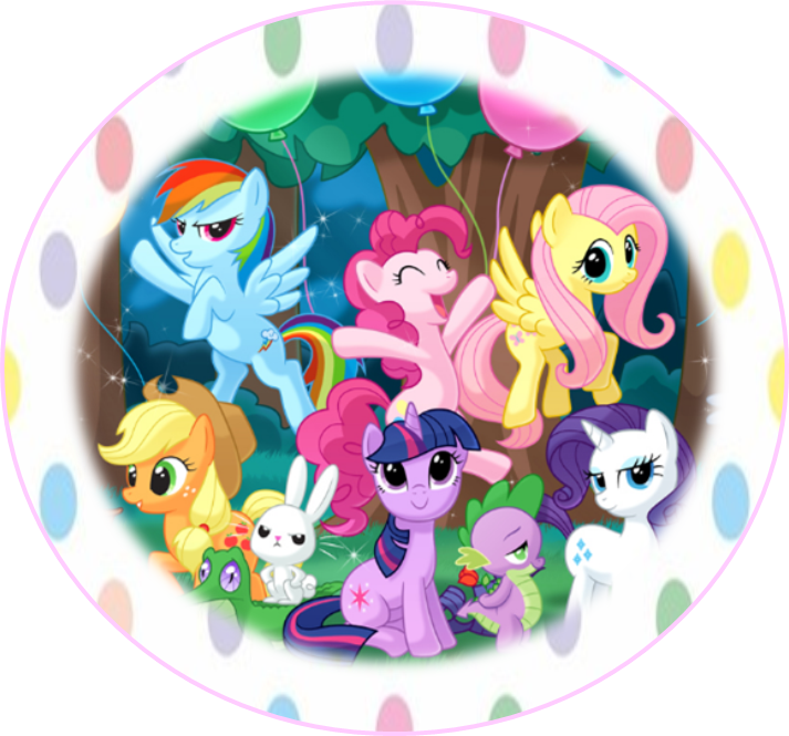 My Little Pony Edible Image Cake Topper Icing Decoration - Little Pony Friendship Is Magic (713x665), Png Download