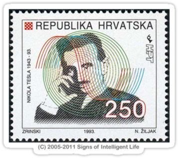 Croatia Tesla Stamp - Tesla Stamp (375x360), Png Download