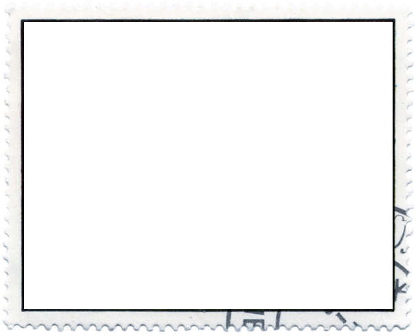 "dark Stamp Border" - Postage Stamp (605x488), Png Download