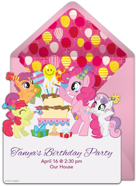 My Little Pony Birthday Online Invitation - My Little Pony Photo Birthday Card (650x650), Png Download