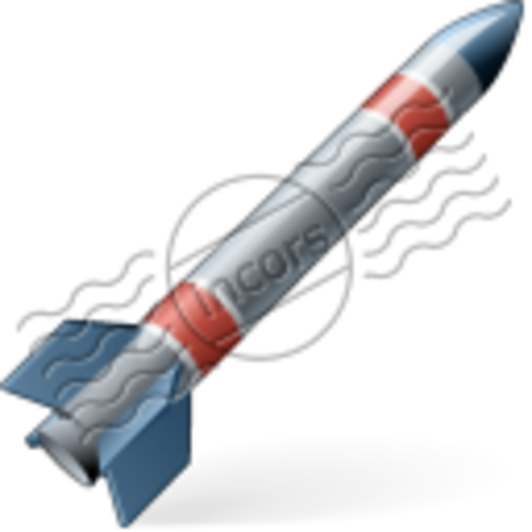 Missile Png Image - Ballistic Missile Clip Art (600x600), Png Download