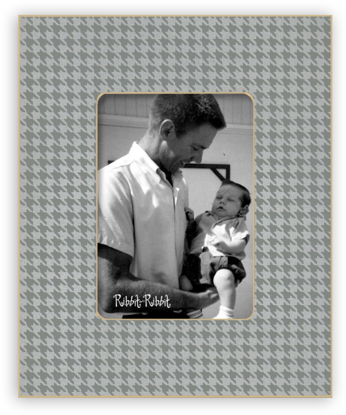 Houndstooth Flannel - Santa Baby Picture Frame In Bark (400x400), Png Download