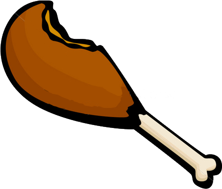 Comida Caricatura Png - Turkey Leg Clip Art (450x403), Png Download