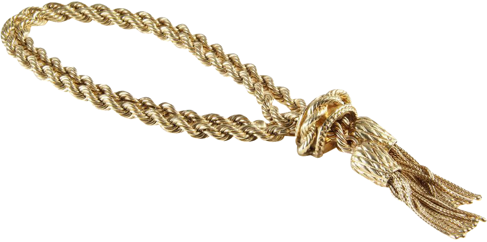 Clip Transparent Library Lariat Tassel Necklace K Yellow - Vintage Gold Tassel Necklace (1003x1003), Png Download