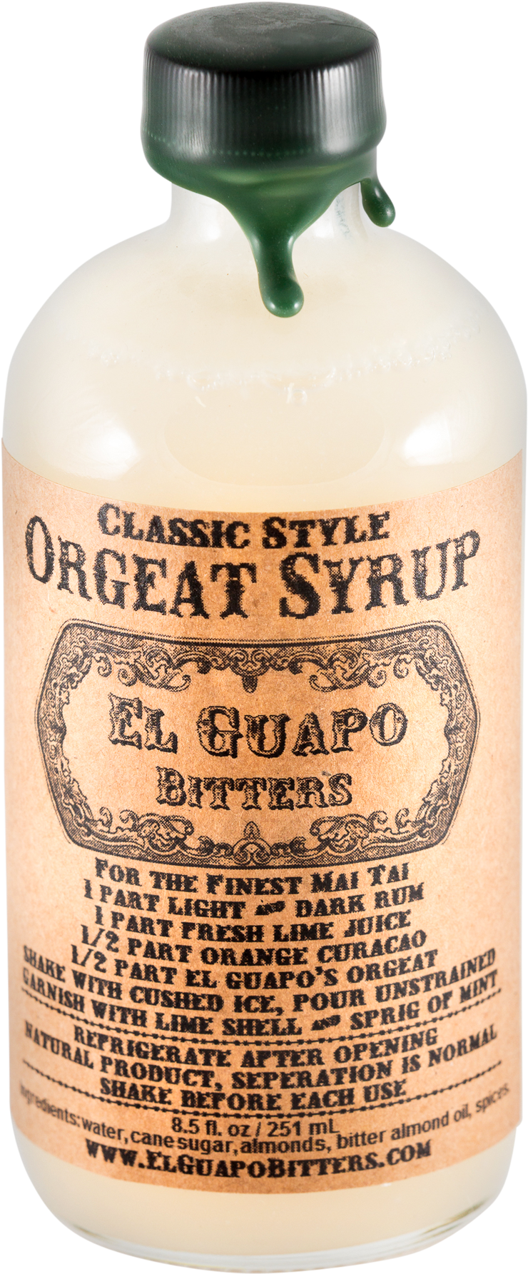 El Guapo Orgeat Syrup 250ml - El Guapo Orgeat Syrup (1600x2000), Png Download