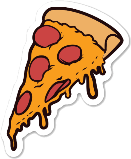 Pizza Sticker Png (720x602), Png Download