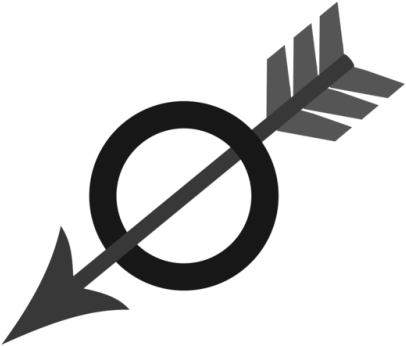 Arrow On Set Tumblr - Arrow With Circle Symbol (500x363), Png Download