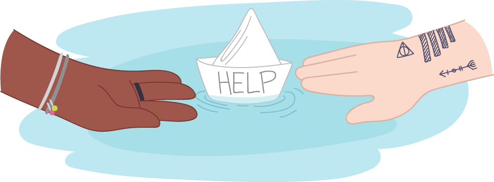 Managing Everything On Your Own Is Fine - Drawing (1000x369), Png Download