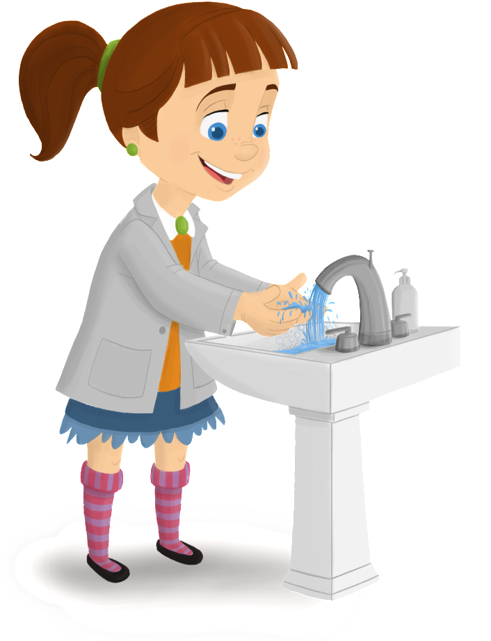 Chr Washing Hands - Wash The Hands Clip Art (874x1024), Png Download