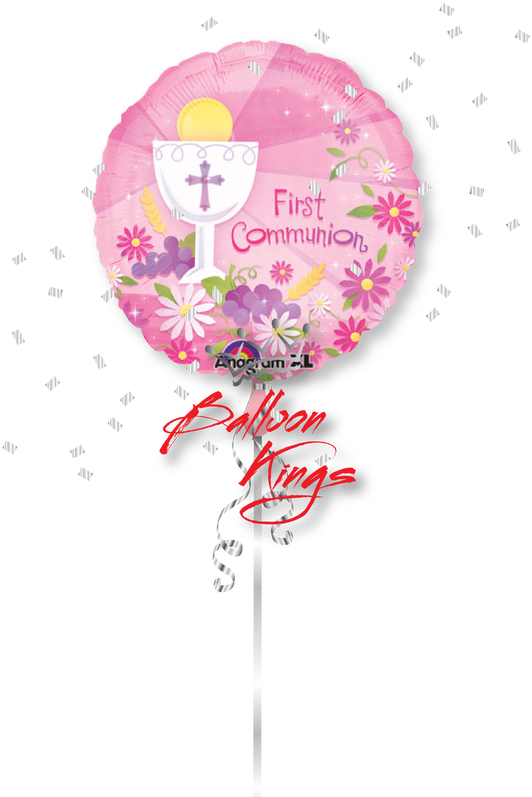 First Communion Chalice Girl - Anagram International First Communion Flat Balloon, (1068x1280), Png Download