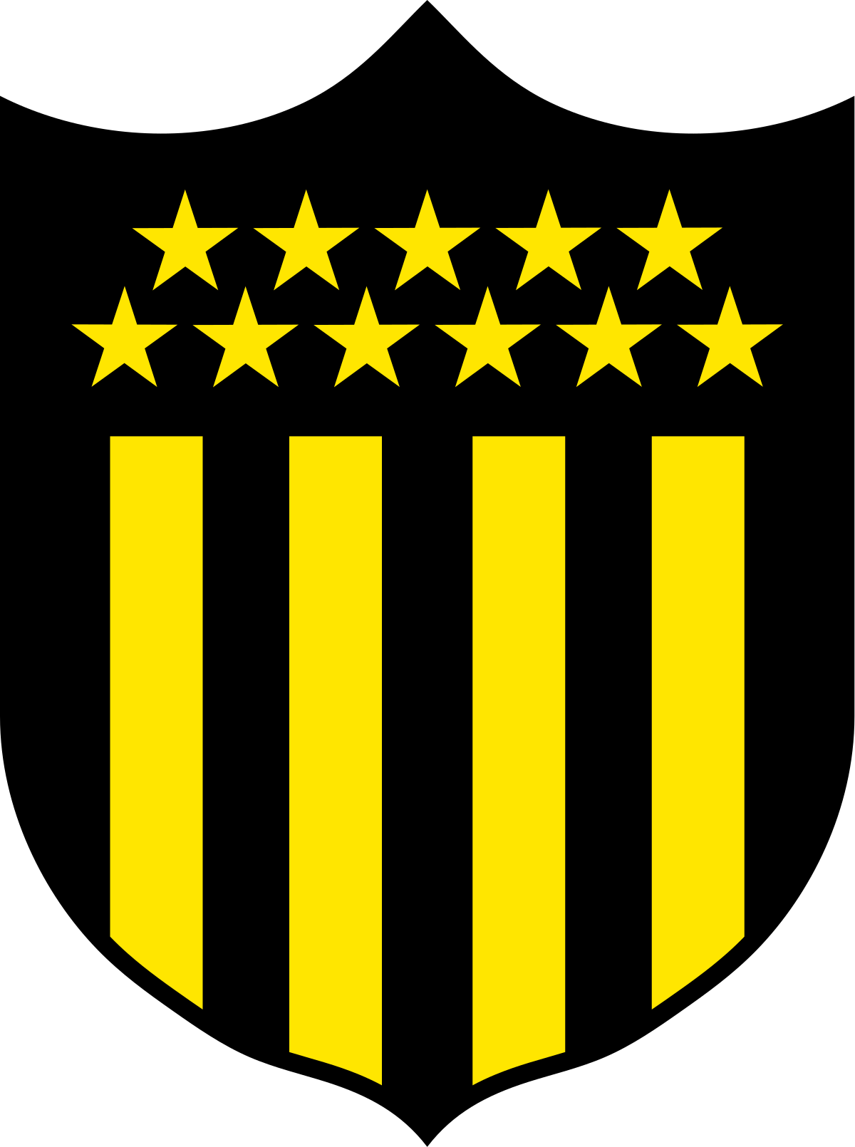 Escudo Club Atletico Penarol - Peñarol Logo Png (337x450), Png Download