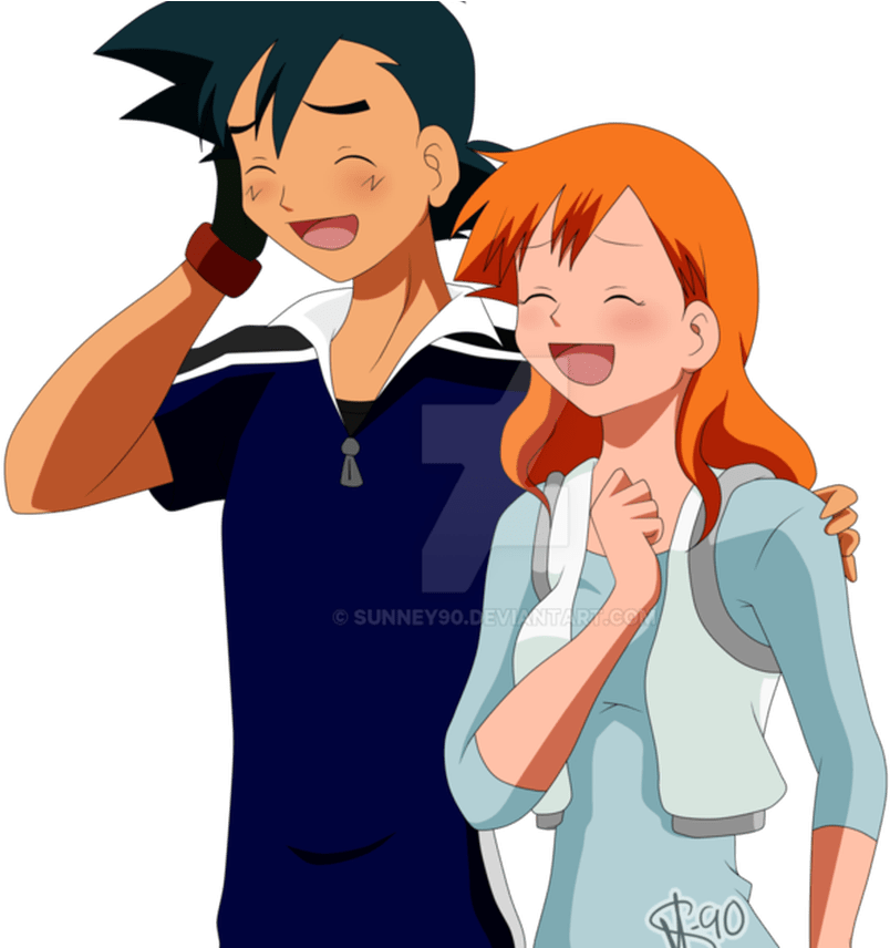Ash And Misty 22 Years Old - Pokemon Ash Misty Boyfriend (1368x855), Png Download