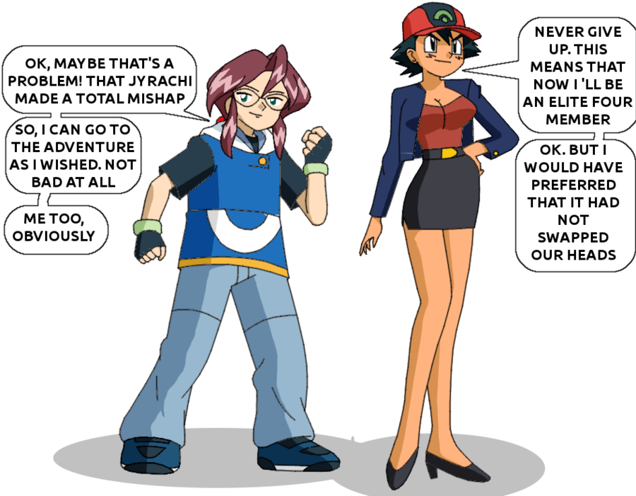 Ash Lorelei Head Swap By Insert - Pokemon Lorelei And Ash (900x711), Png Download