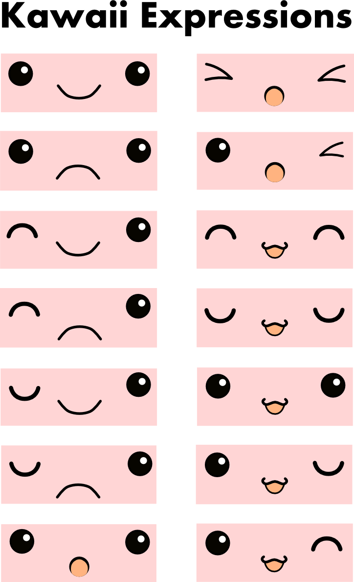 Kawaii Expressions Page 1 By Chibi-janine - Caritas Kawaii Para Dibujar Faciles (724x1188), Png Download