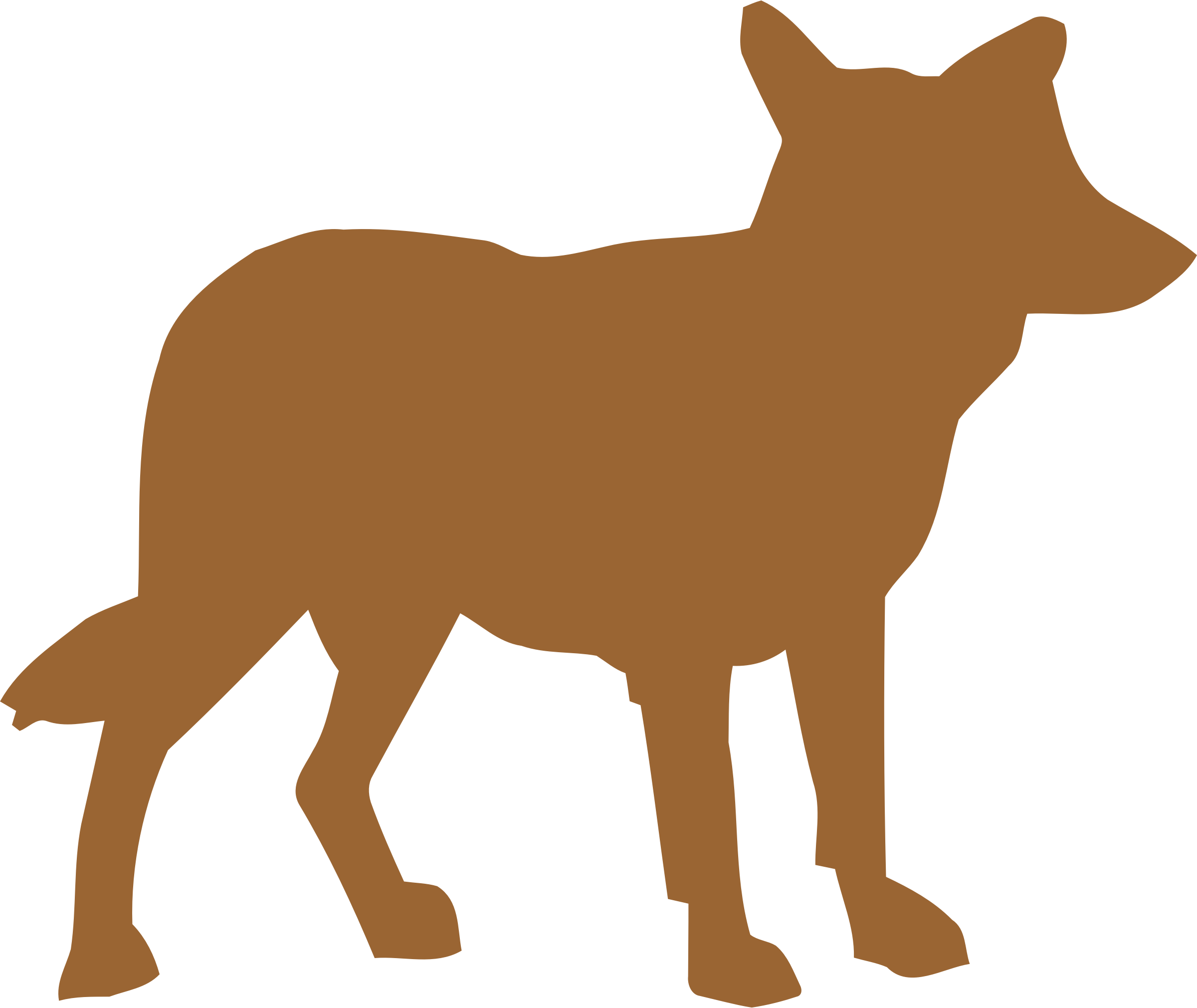 Coyote Computer Icons Dog Breed Pixel Art - Clip Art (891x750), Png Download