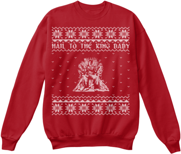 Hailtothekingsweatshirt - Jeep Xj Christmas Sweater (662x550), Png Download