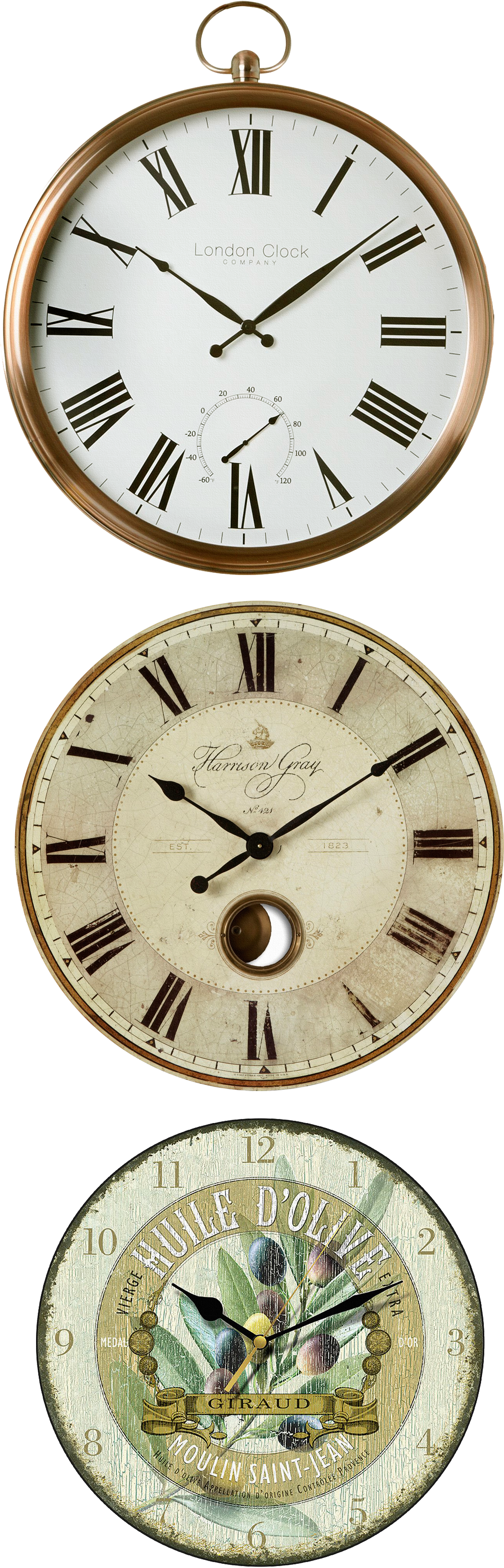 Clock Time Vintage Retro 702918 (2440x6860), Png Download
