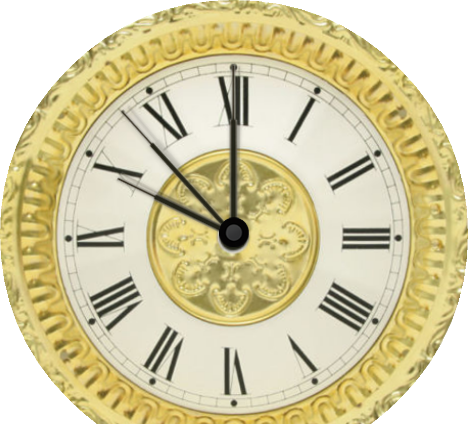 Download Transparent Zone Stamped Antique For Gold Clock Png PNGkit