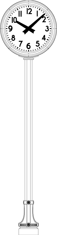 Vintage Post Clock - Post Clock Png (800x800), Png Download