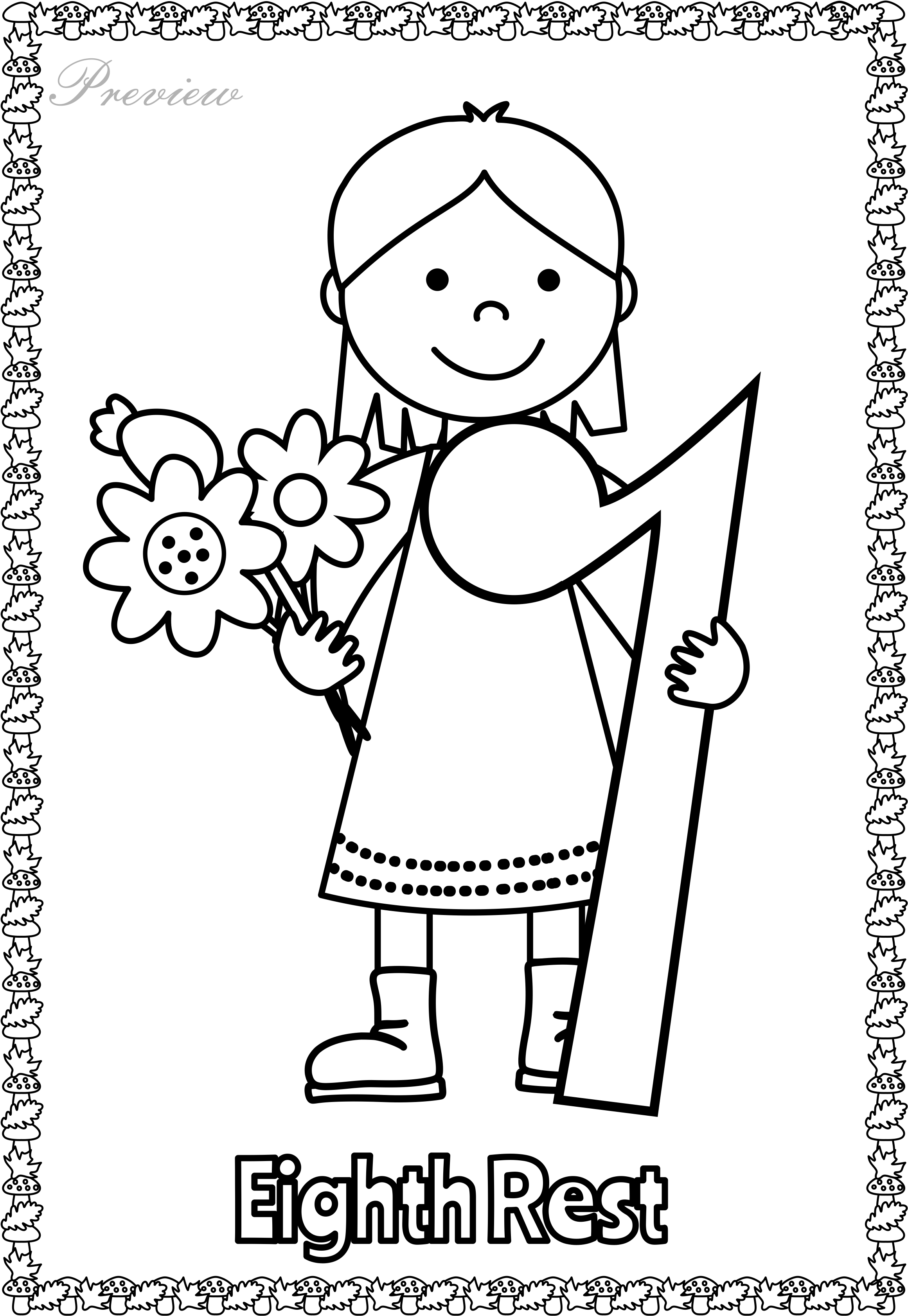 Let Your Kids Decorate Your Classroom With These Music - Quarter Note (2364x3373), Png Download