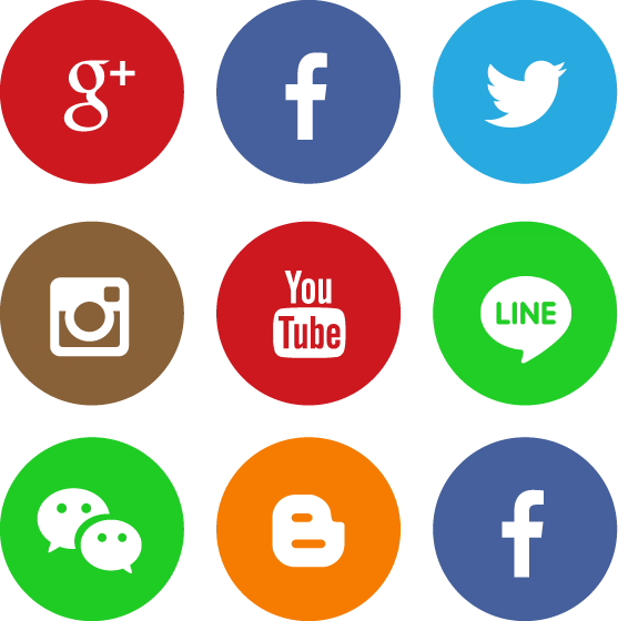 Social Marketing Services - Social Share Buttons Round (557x560), Png Download