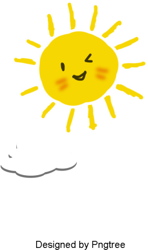 Cartoon Pintado A Mano Hermoso Sol - Vector Graphics (640x640), Png Download