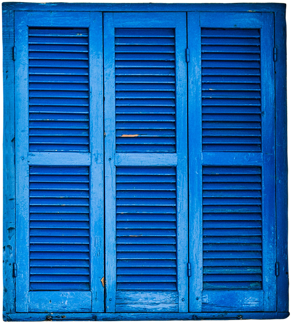 Shutter, Blue, Wood, Old, Architecture, Closed - Wood Shutter Blue (647x720), Png Download