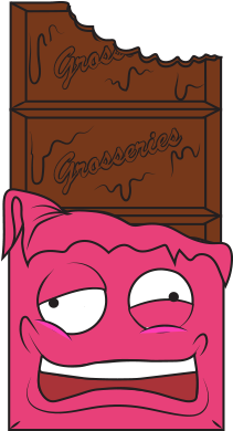 Crusty Chocolate Bar Pink - Chocolate (400x400), Png Download