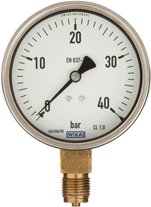 Mano Meter 0-20 Bar - Pressure Gauge Wika 233.50 - 9020896 (1024x682), Png Download