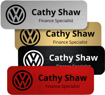 Metal Name Tags - Volkswagon Flag Sfb-6035c (386x358), Png Download
