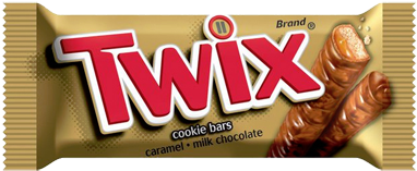 Twix Cookie Bars - Twix Chocolate Png (400x320), Png Download