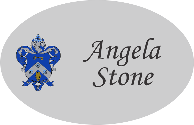 Kappa Kappa Gamma Silver Oval Name Tag - Kappa Kappa Gamma Crest (afghan) (744x481), Png Download