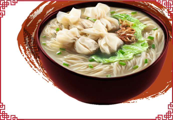 Wonton Noodles - Chow King Noodle Soup (691x479), Png Download