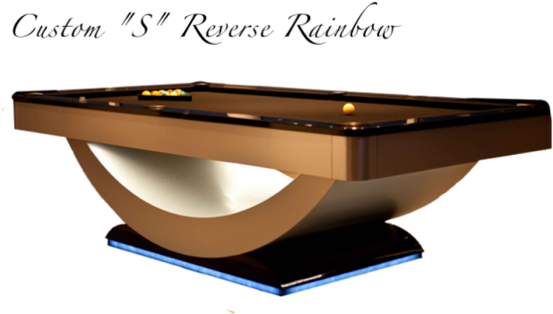 Custom “s” Reverse Rainbow - Reverse Rainbow Pool Table (630x399), Png Download