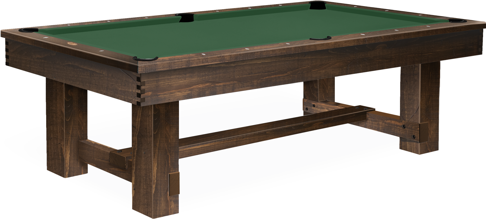 Real Pine Wood Creates The Straight Lines And Functional - Breckenridge Pool Table (1800x828), Png Download