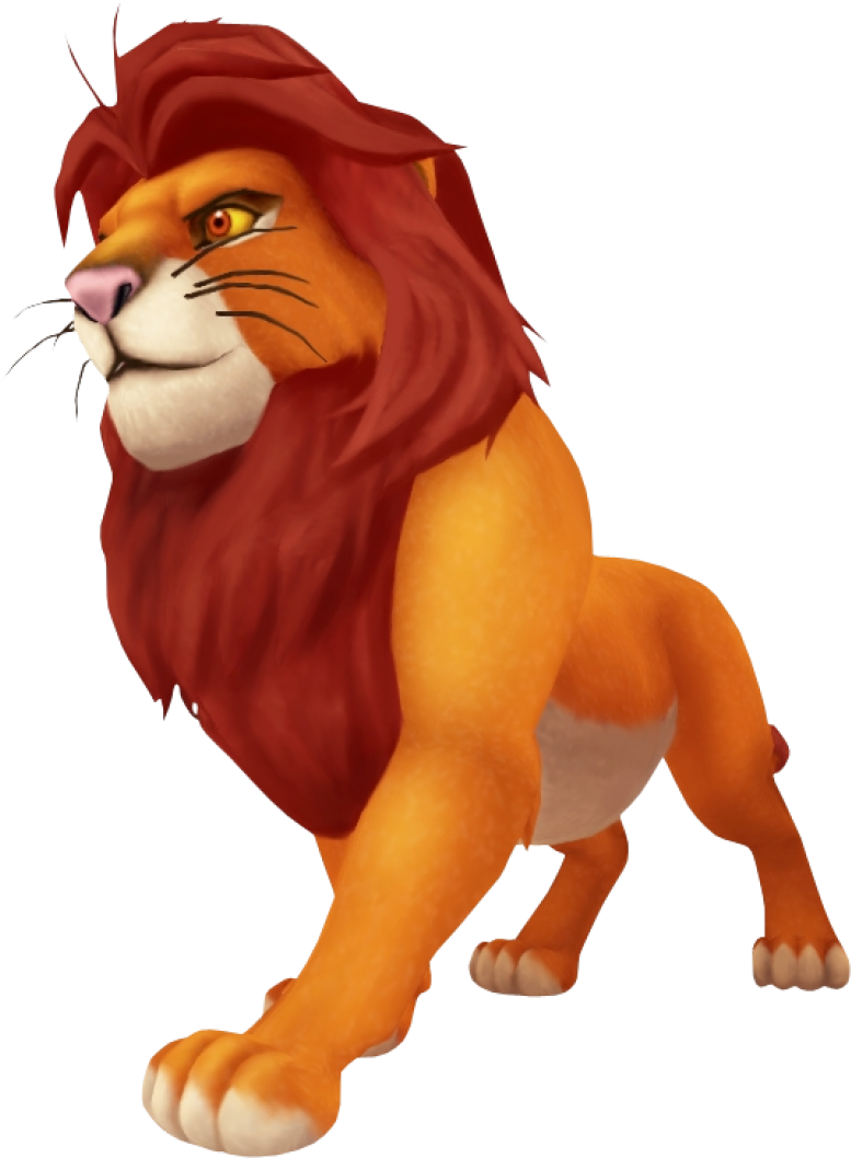 Rey Leon Png - Lion King Kingdom Hearts Simba (348x479), Png Download