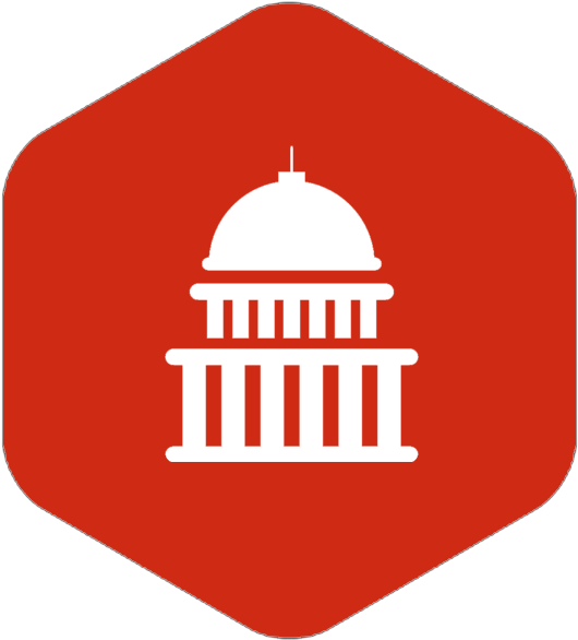 Donate To Us Office - Capitol Building Icon Png (595x595), Png Download