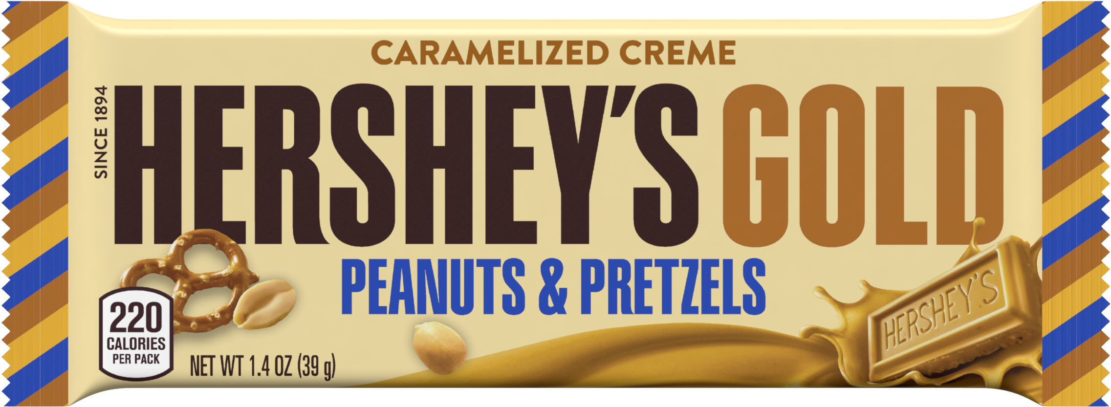 Only The Fourth Candy Bar - Hershey's Gold Peanuts & Pretzels (3000x3000), Png Download
